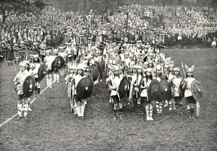Children taking part in the pageant. Images courtesy of Preston Digital Archives.