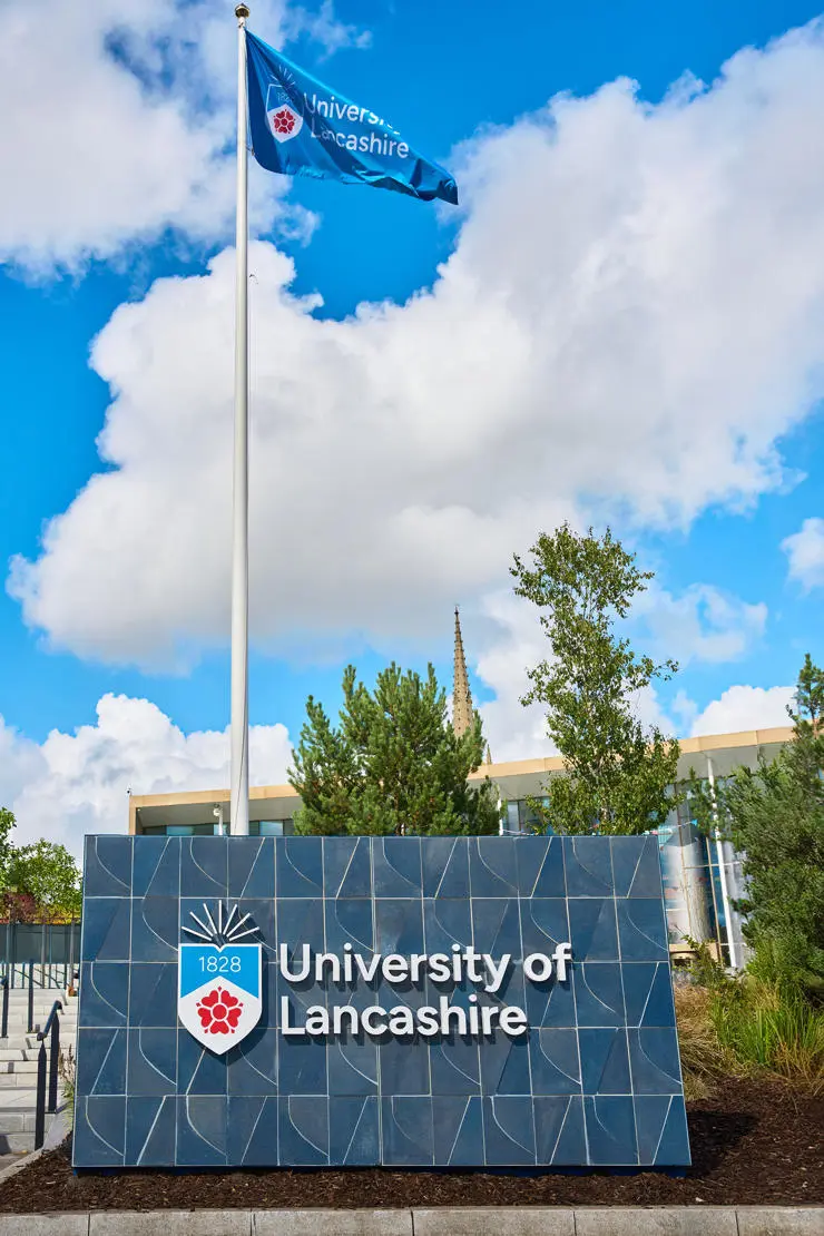 The new installation sits prominently on the University of Lancashire’s Preston Campus