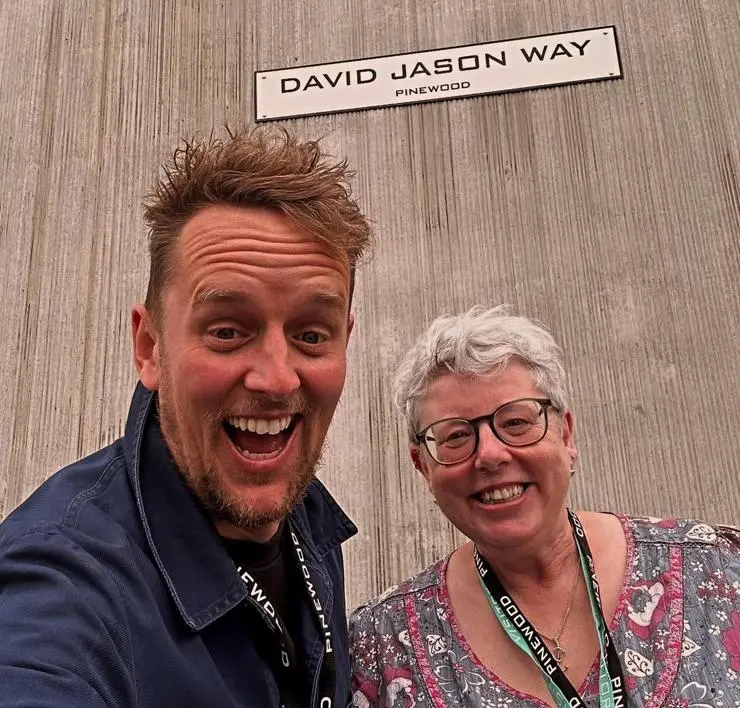 Ellen with director and screenwriter Chris Foggin and Pinewood Studios
