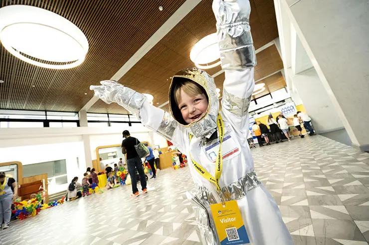 Rex Campbell, 3, from Leyland dressed as astronaut
