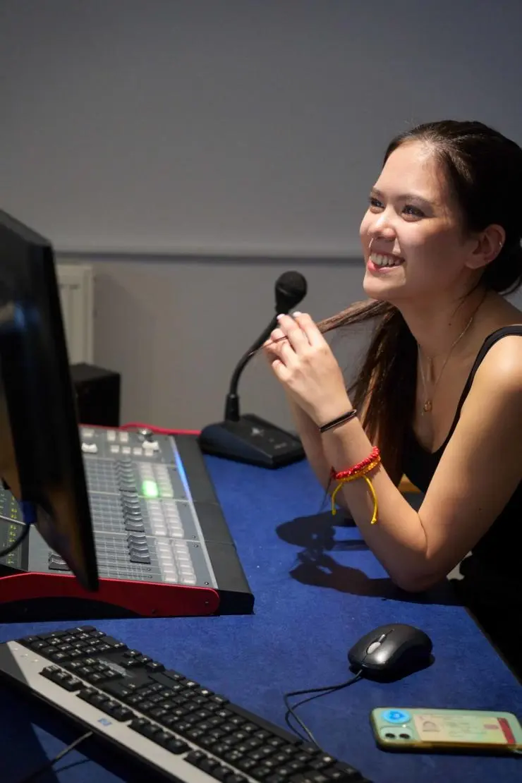  Liberty Lester – 3rd year BA (Hons) Journalism student in the TV gallery.