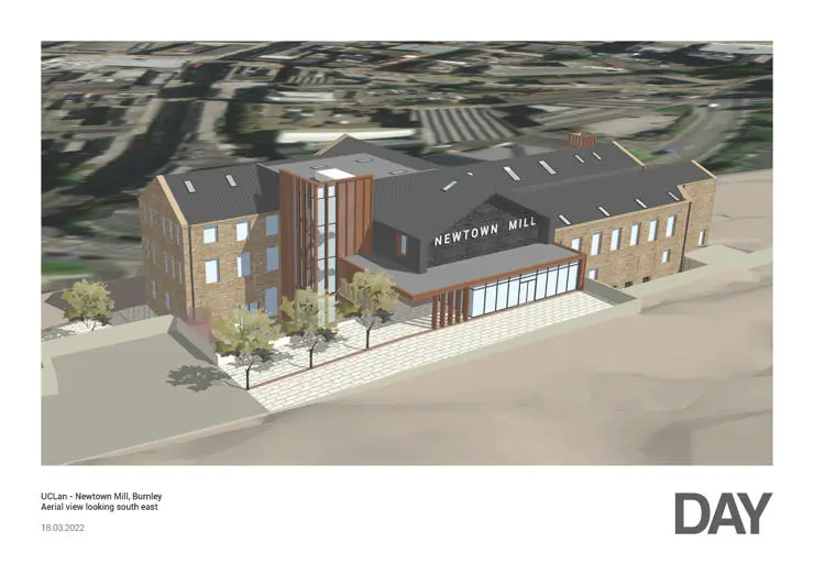 Newtown Mill aerial elevation