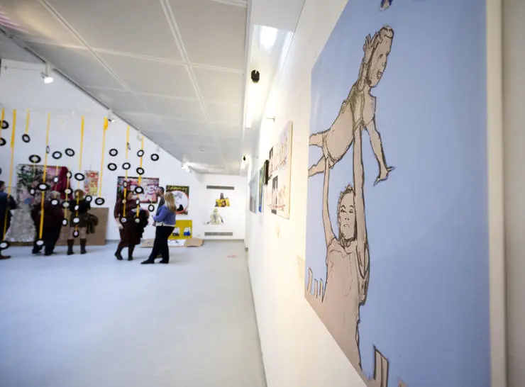 An eye-catching art piece created by a service user