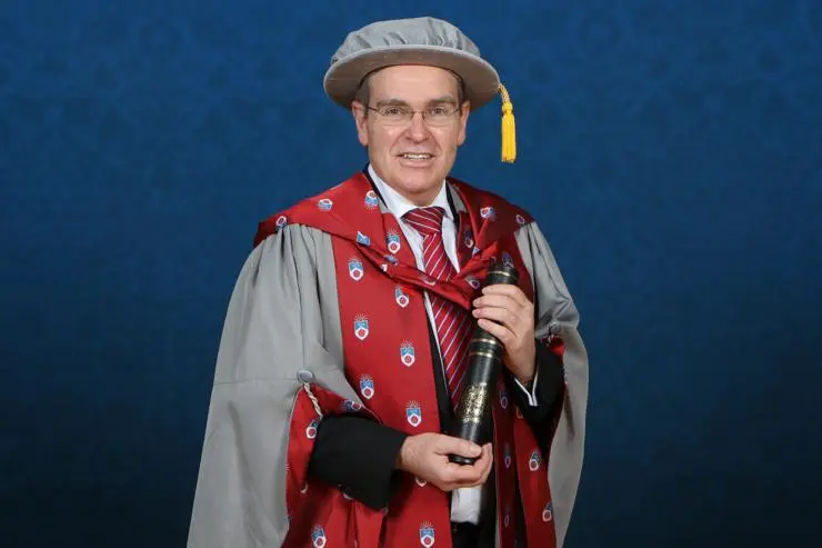 New UCLan Honorary Doctorate Dave Holmes OBE.