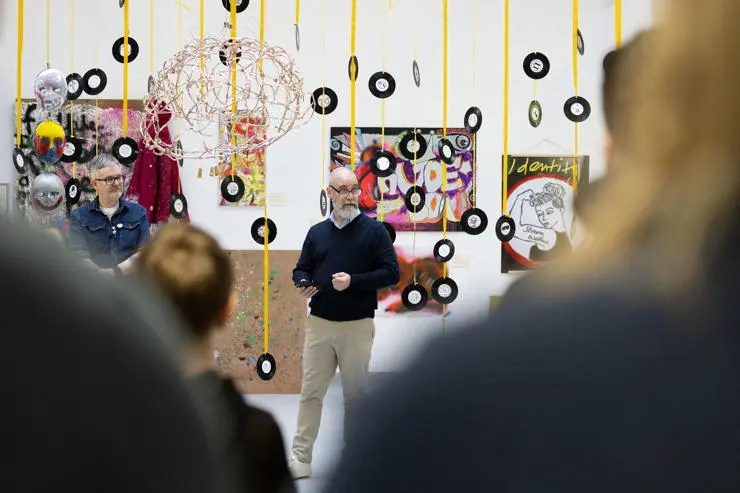 Iain Williams, artist and guest at the exhibition