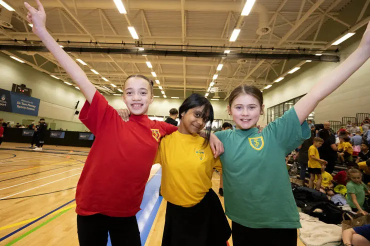 Three of the competitors from St Joseph's Primary School