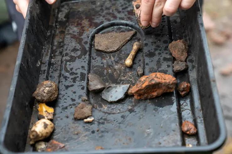 Some of the unearthed archaeological artefacts