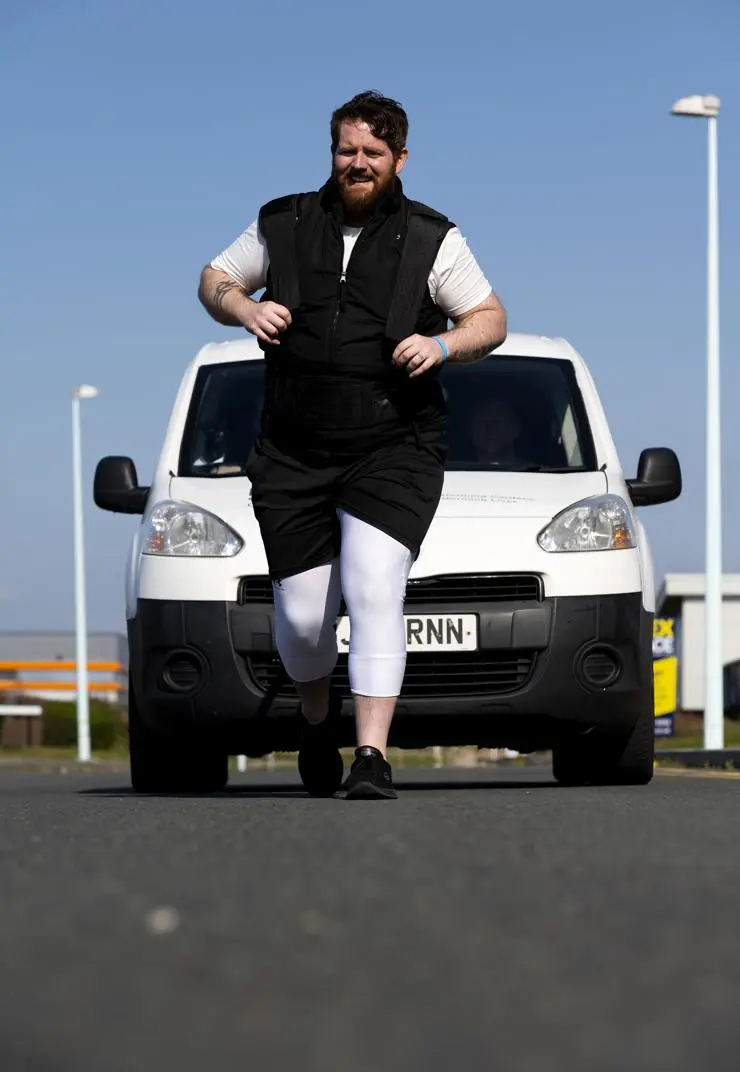 UCLan student Dan Callaghan in training
