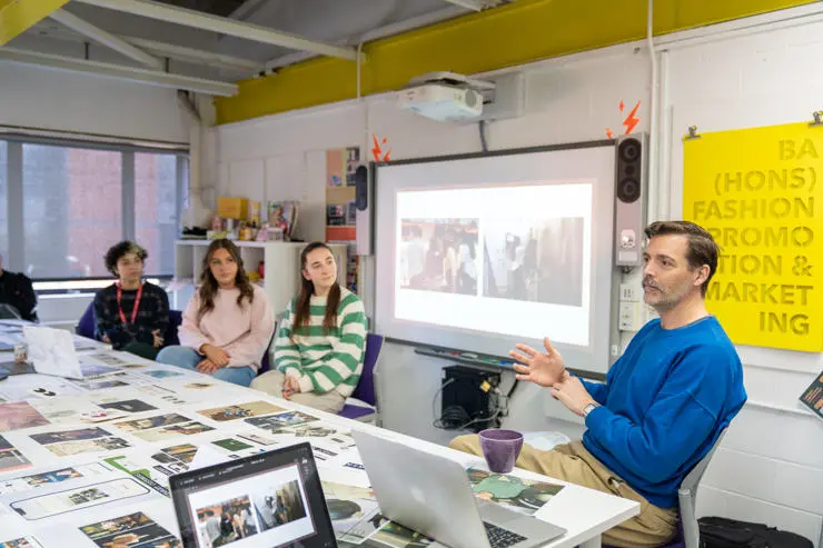 Patrick offered feedback on the campaigns the students worked on, and took questions from the group