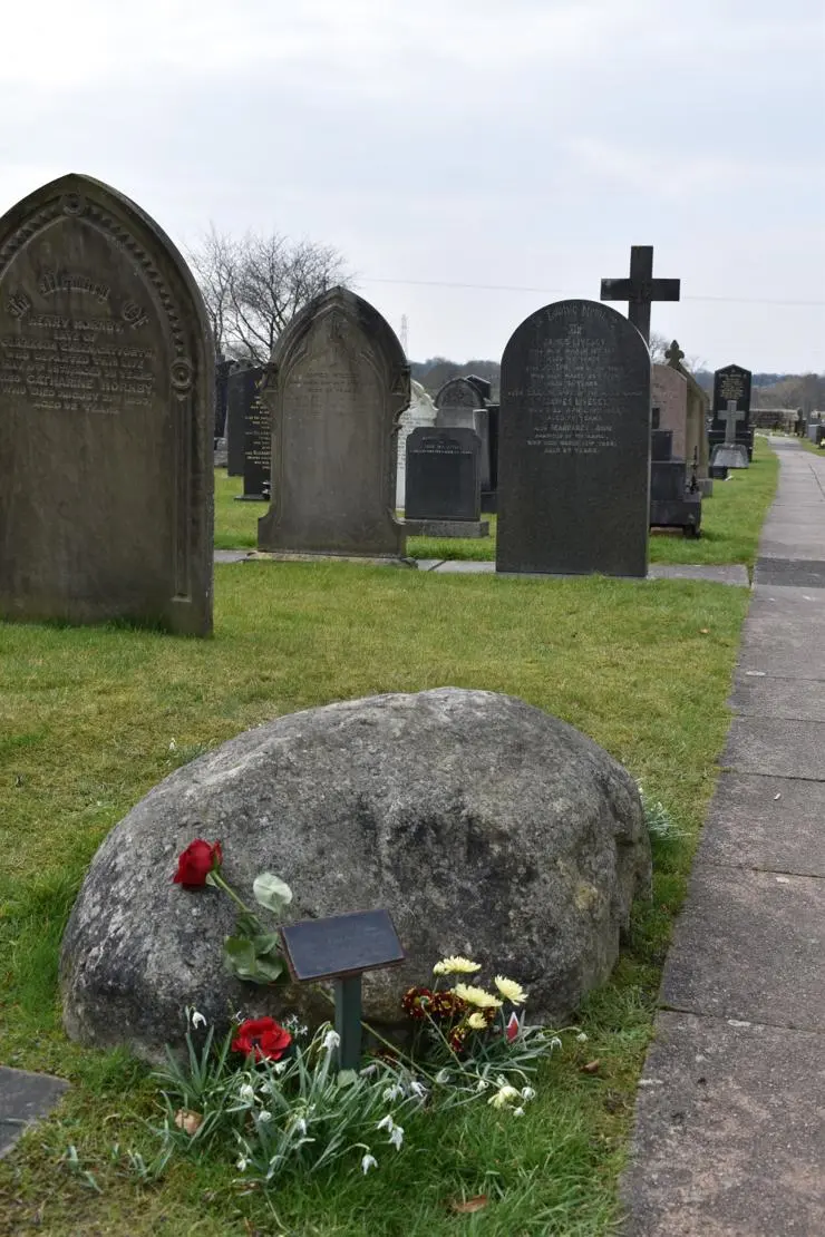 The Woodplumpton Witch's grave in St Anne's Churchyard, Woodplumpton