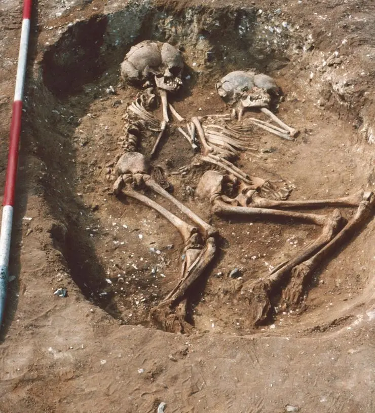 Two young siblings buried together from Lakenheath (Suffolk County Council)