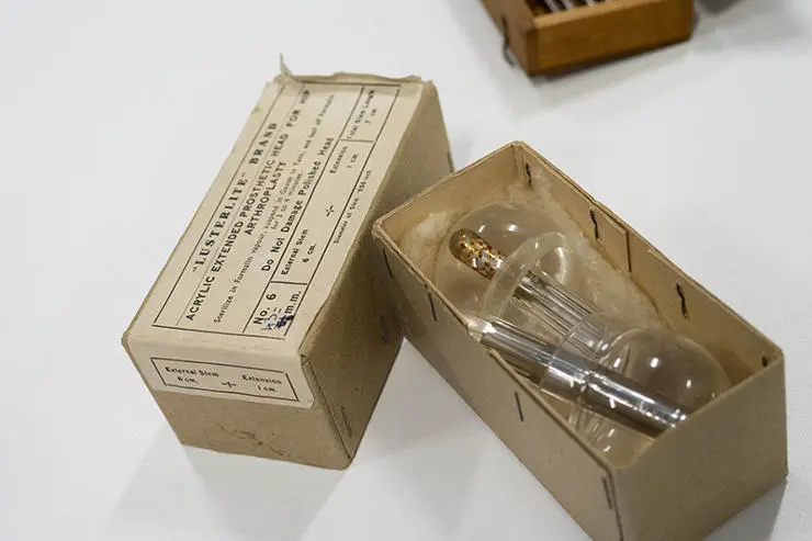 An acrylic hip joint from the 1950s